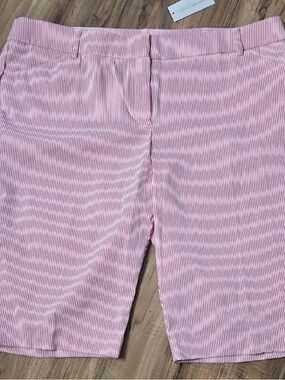 7th Avenue New York & Company Pink & White Striped Women's Shorts NWT